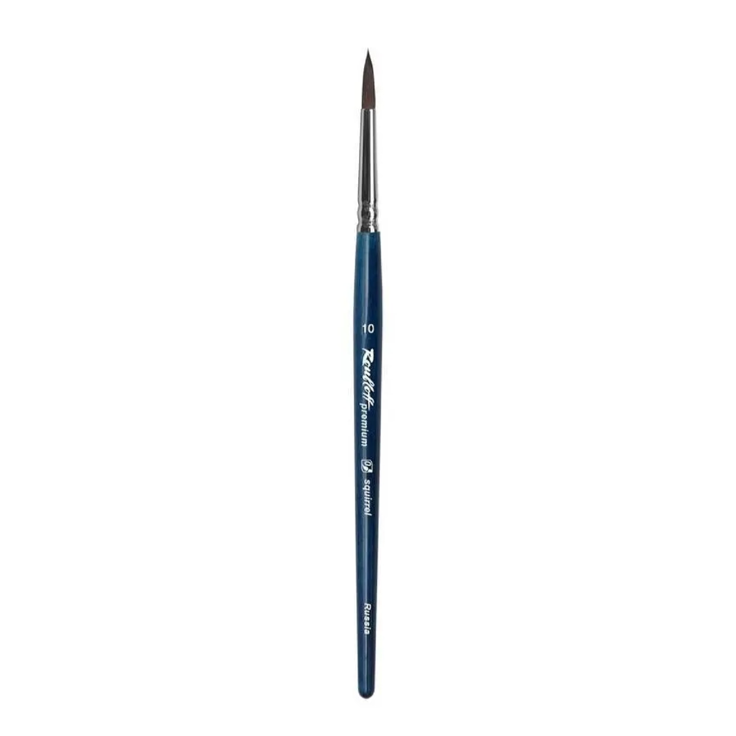 Кисть Roubloff premium белка круглая удлиненная ручка синяя короткая 5 шт/упак 9 размеров в ассортименте