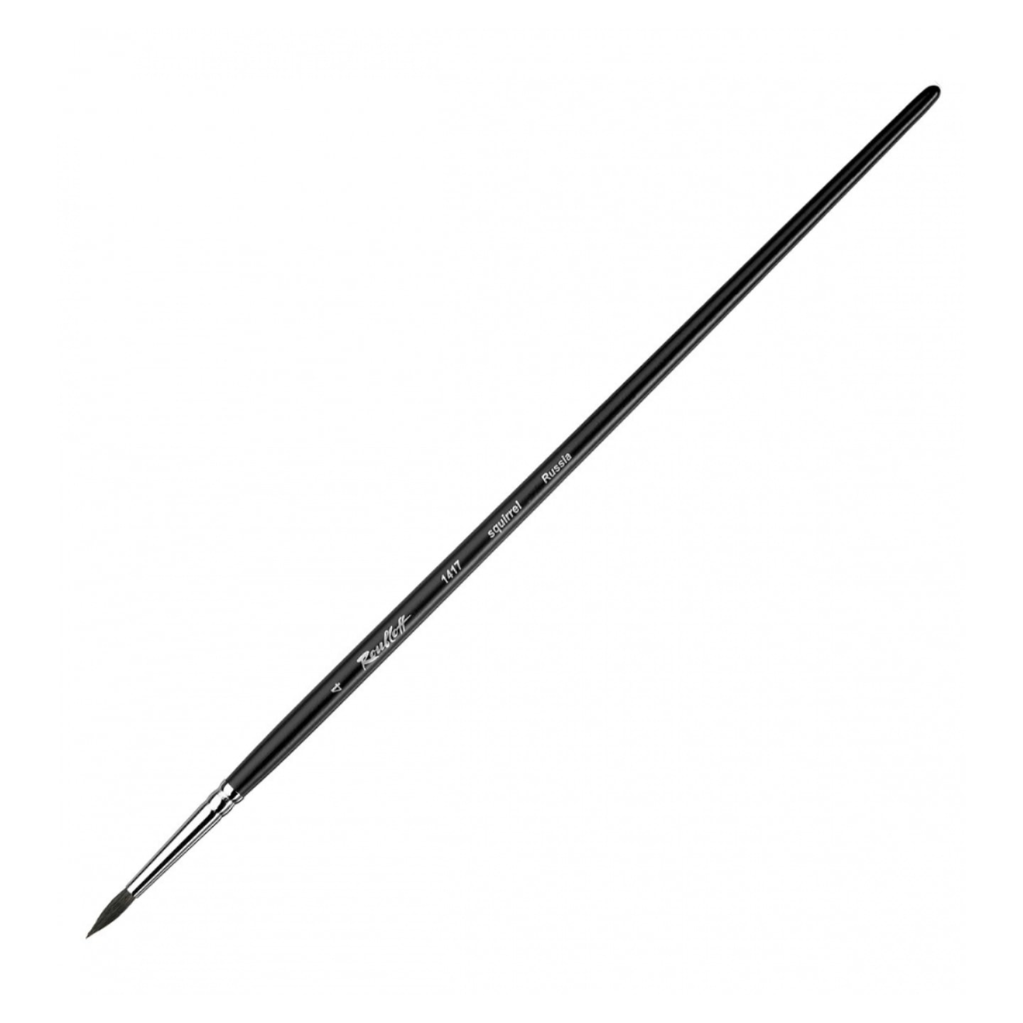 Кисть Roubloff Серия 1417 белка круглая ручка матовая длинная 5 шт/упак 11 размеров в ассортименте
