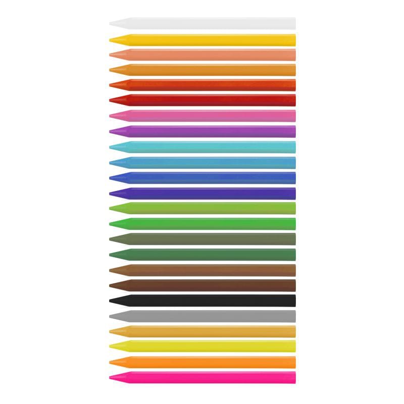 Набор пластиковых цветных карандашей MILAN Plastipastel трехгранные 24 цвета в упаковке с европодвесом