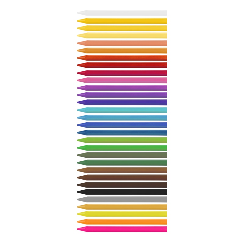 Набор пластиковых цветных карандашей MILAN Plastipastel трехгранные 30 цветов в упаковке с европодвесом