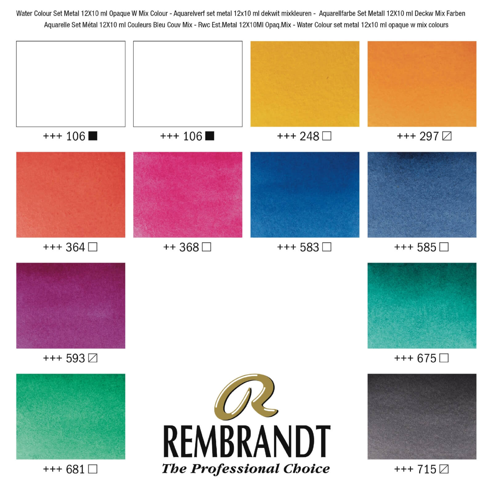 Краски акварельные наборы Rembrandt