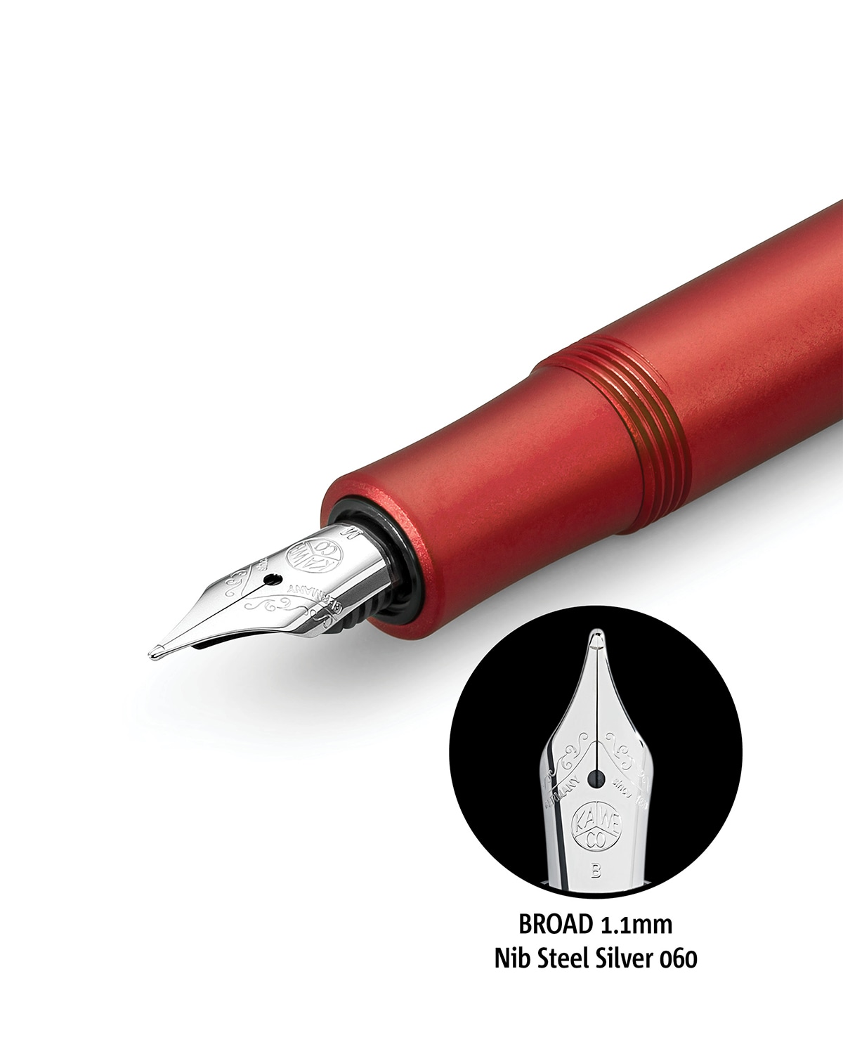 Ручка перьевая KAWECO AL Sport Красный 5 вариантов пера