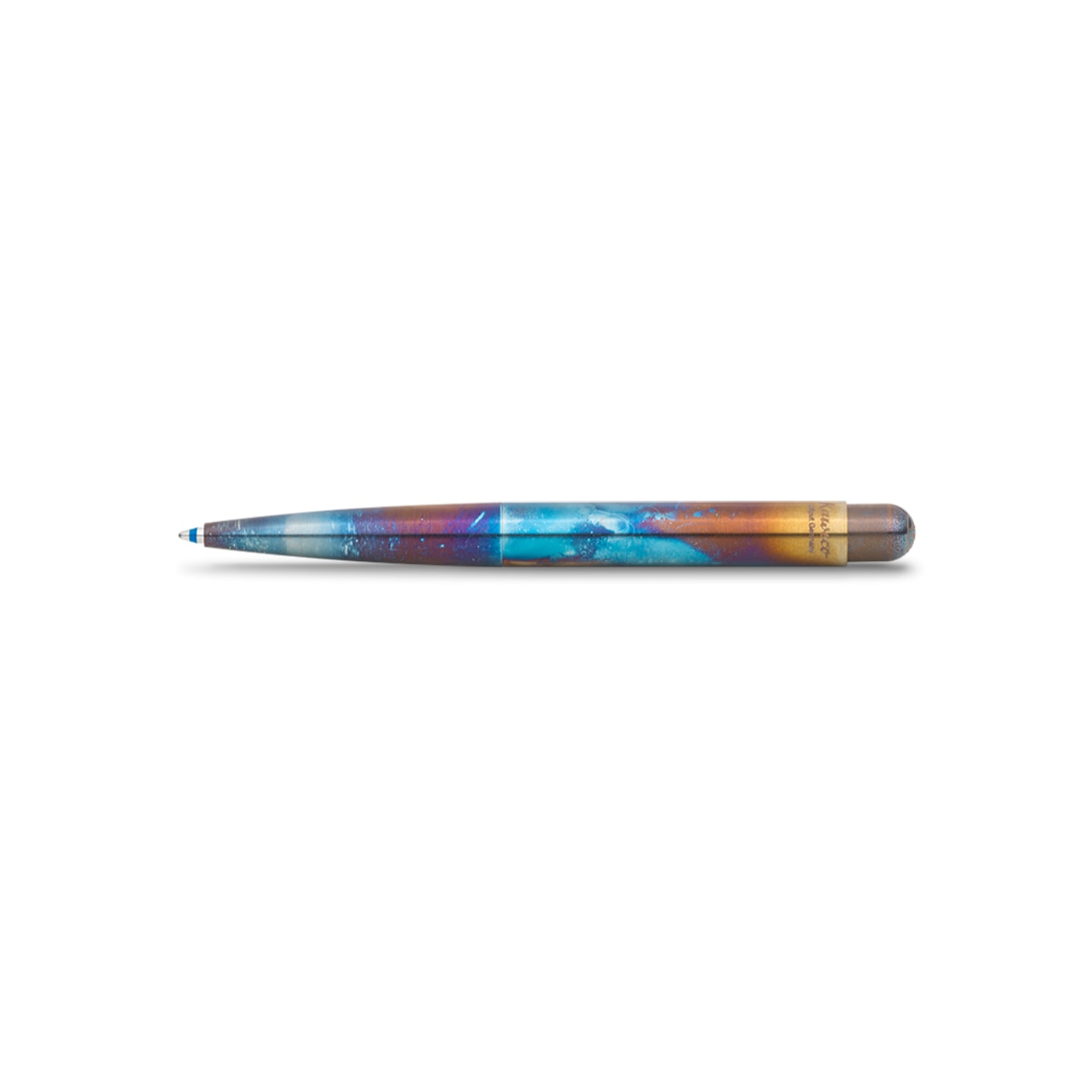 Ручка шариковая автоматическая Kaweco LILIPUT Fireblue 1.0мм стальной корпус в металл.футляре