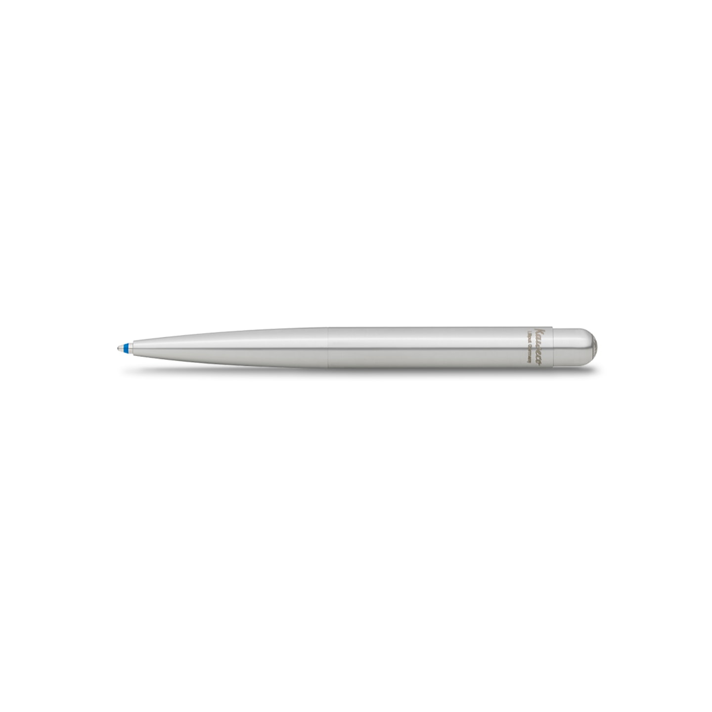 Ручка шариковая автоматическая Kaweco LILIPUT Steel 1.0мм стальной корпус в металл.футляре