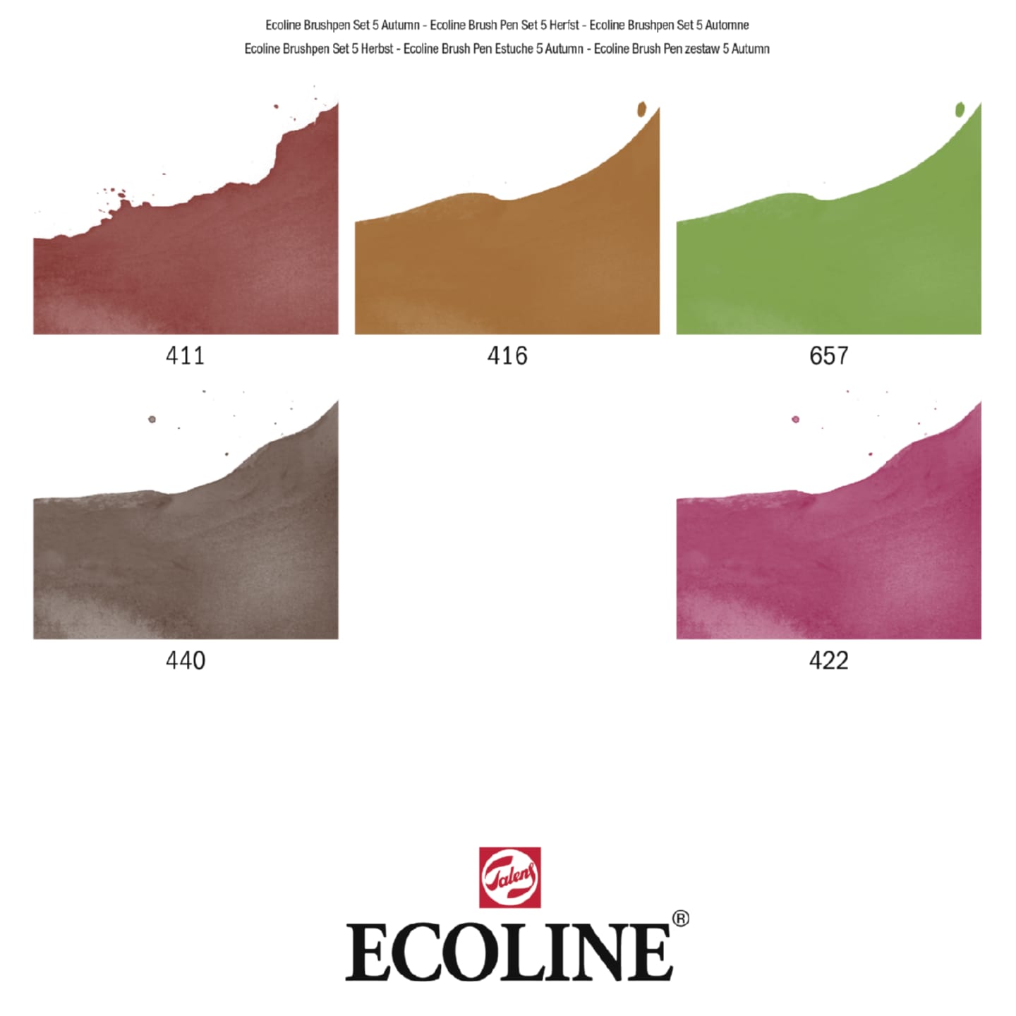 Набор маркеров Ecoline 5шт осенние цвета