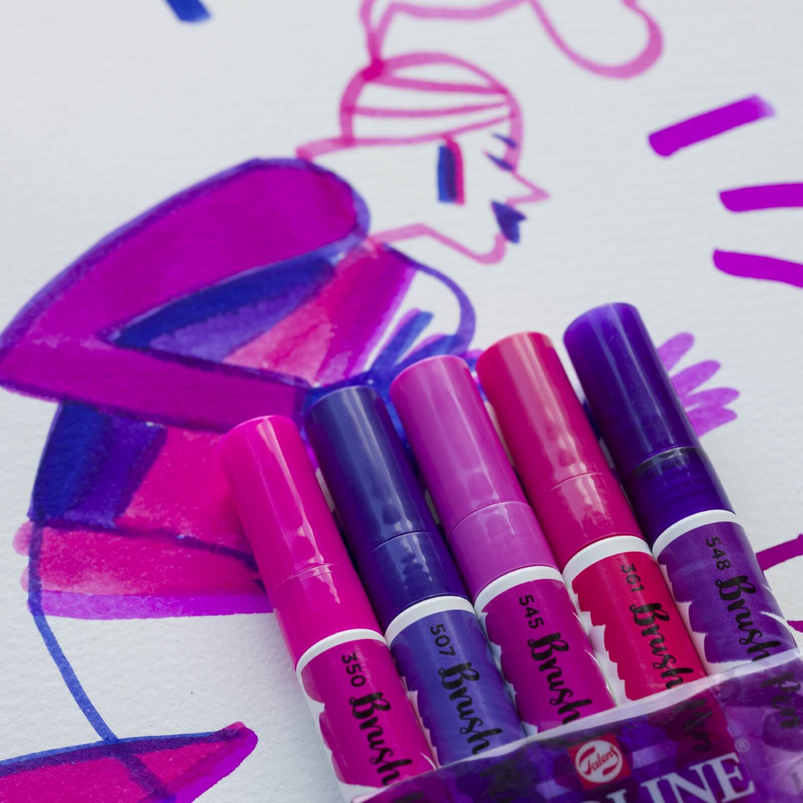 Набор маркеров Ecoline 5шт фиолетовые цвета