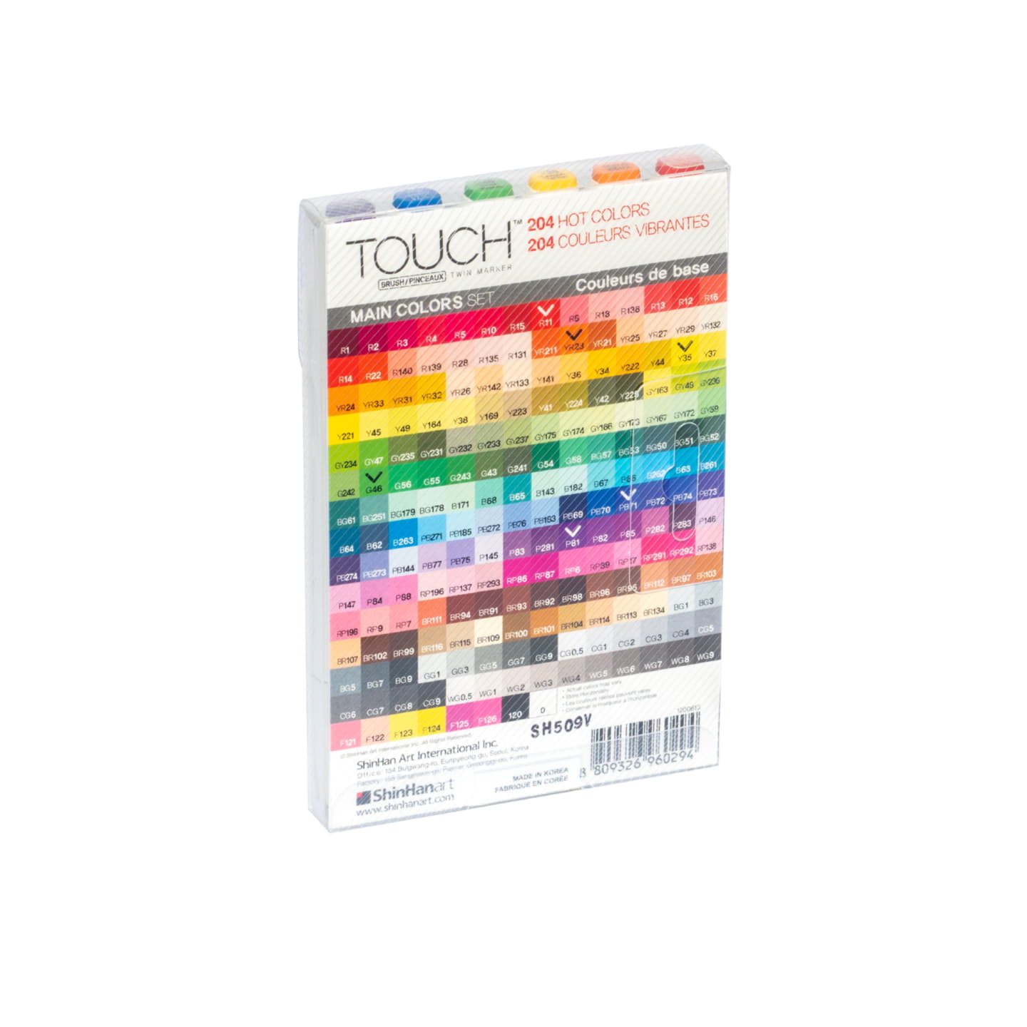 Набор маркеров TOUCH BRUSH Main Colors 6цв. основные цвета