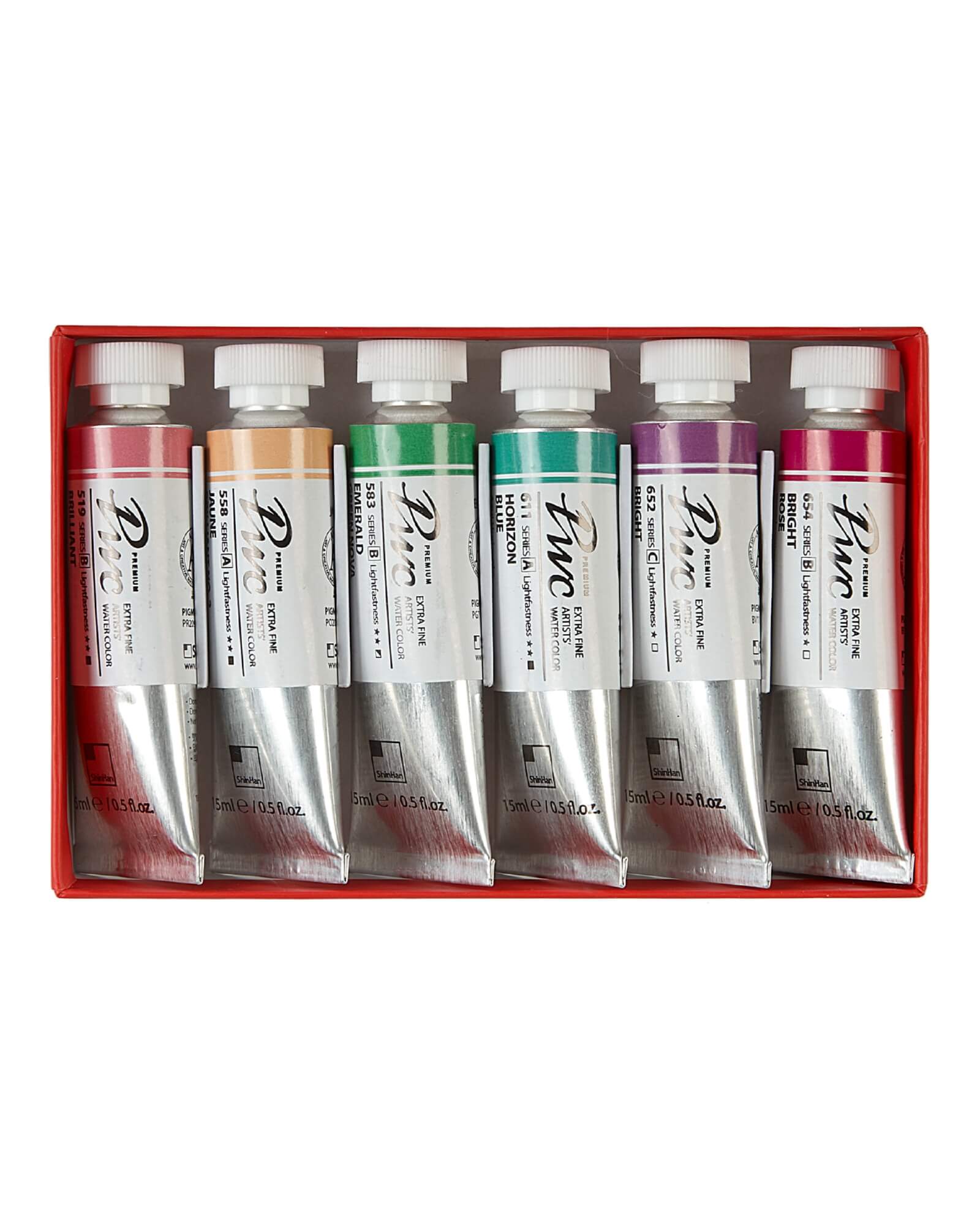 Набор акварельных красок ShinHan PWC Tint B 6 цв. по 15мл в картонной упаковке