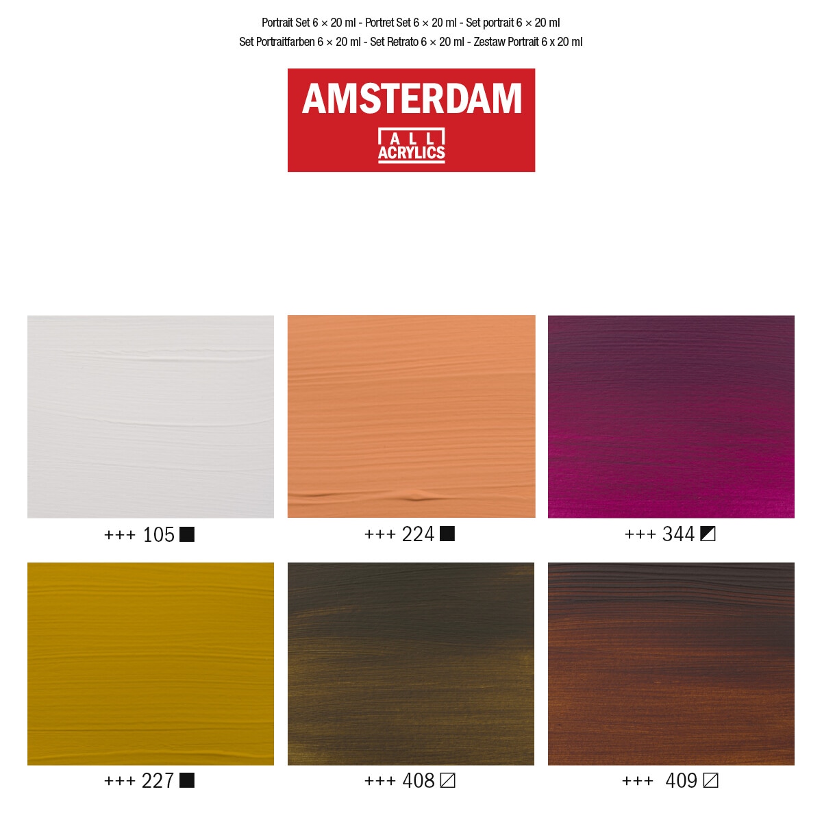 Набор акриловых красок Amsterdam Standart 6цв*20мл портрет