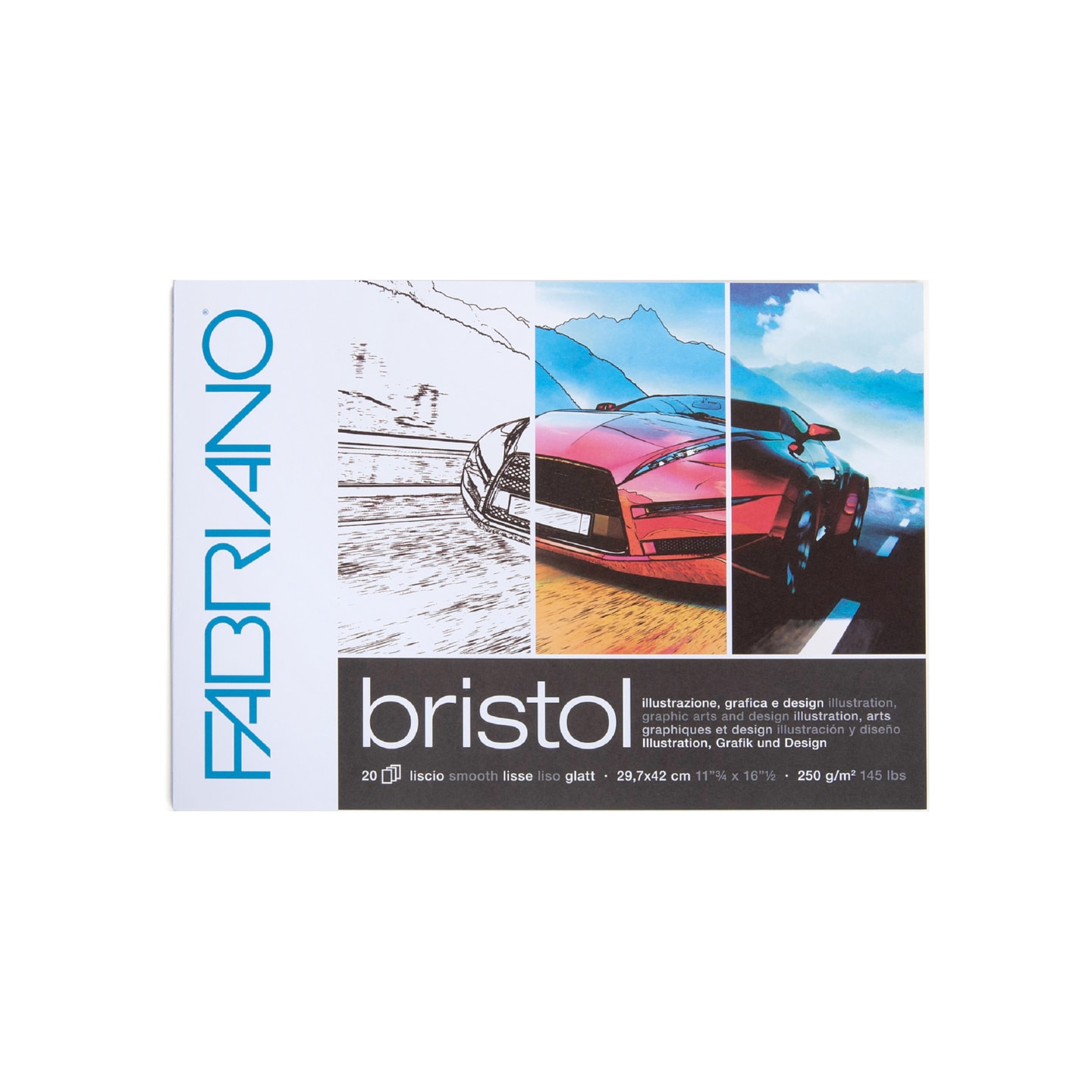 Альбом для зарисовок Bristol 240г/м.кв 29,7x42см Гладкая 20л склейка по 1 стороне