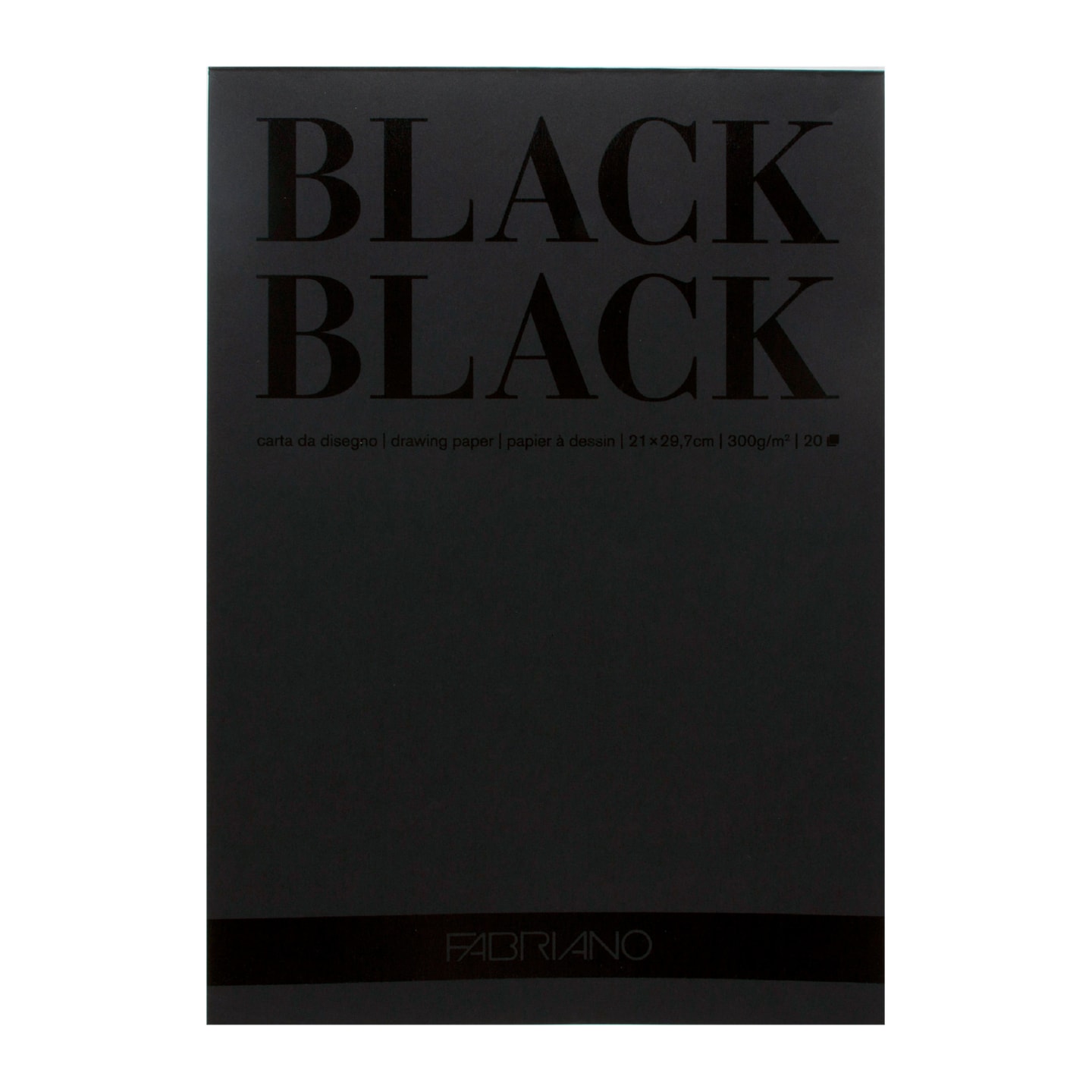Альбом BlackBlack 21x29,7см 300грм склейка по короткой стороне 20л