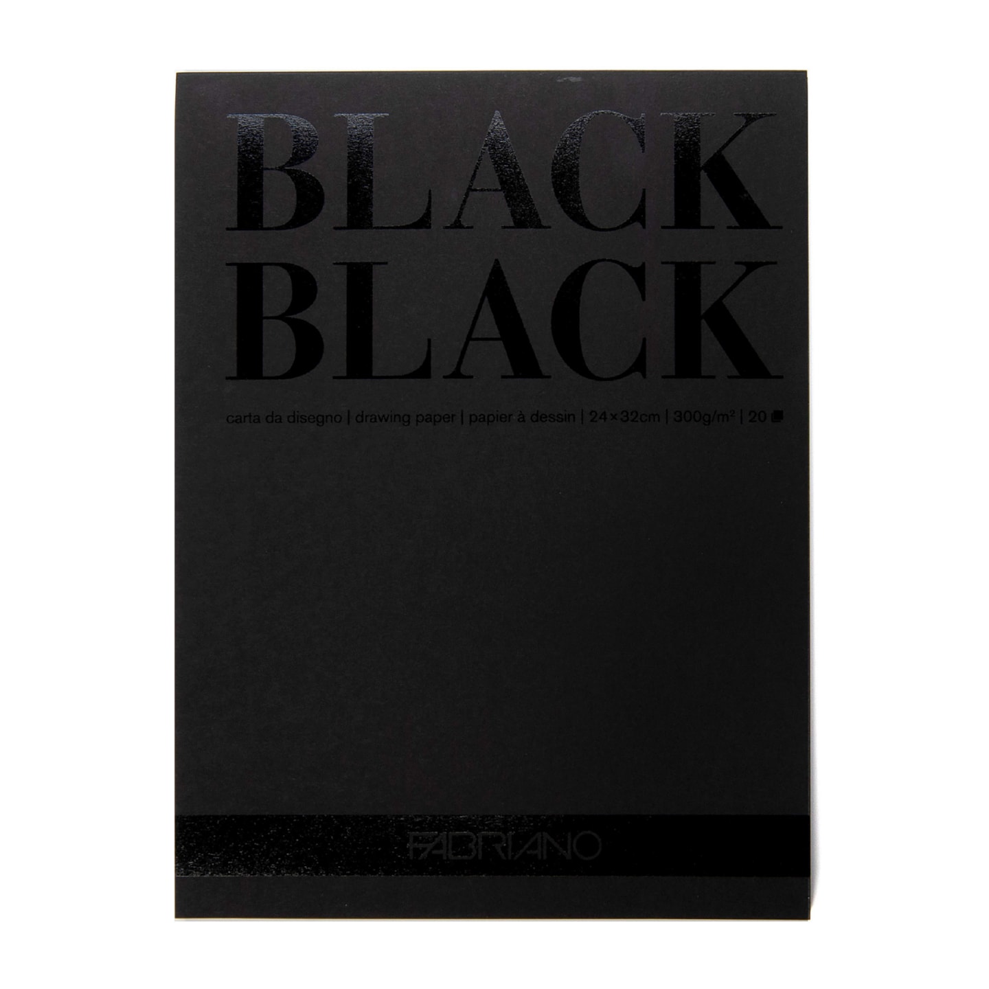 Альбом BlackBlack 24x32см 300грм склейка по короткой стороне 20л