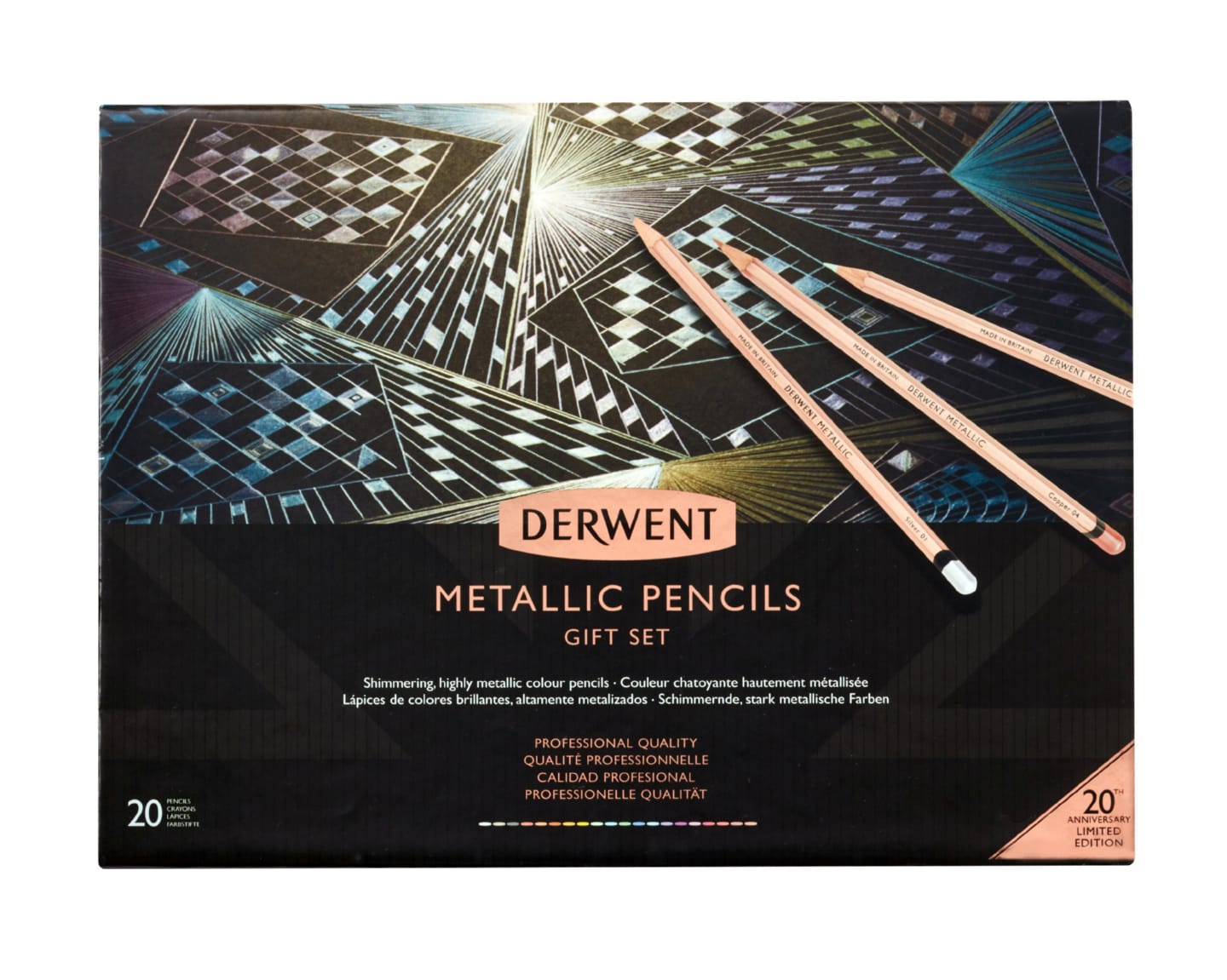 Набор цветных карандашей Metallic 20th Anniversary 20цв. в картон.упак.