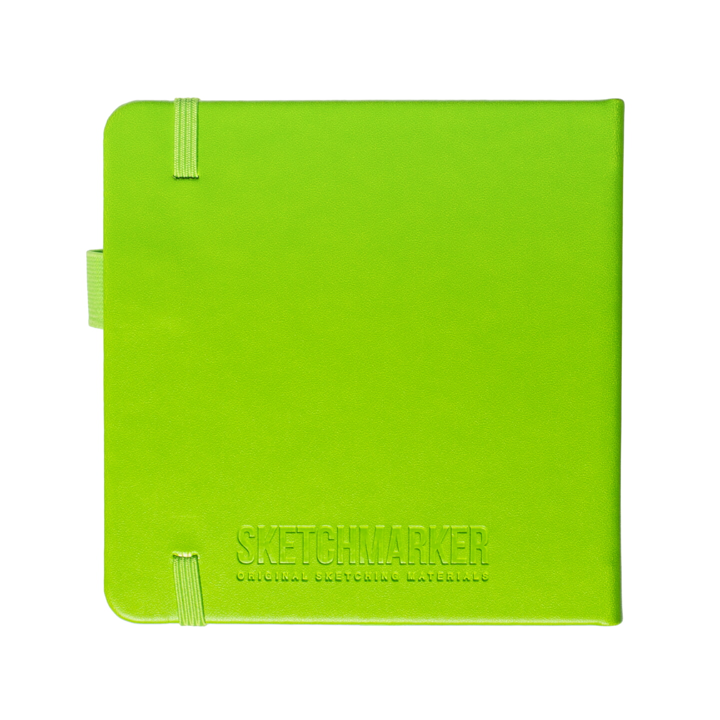 Блокнот для зарисовок Sketchmarker 140г/кв.м 12*12см 80л твердая обложка Зеленый луг