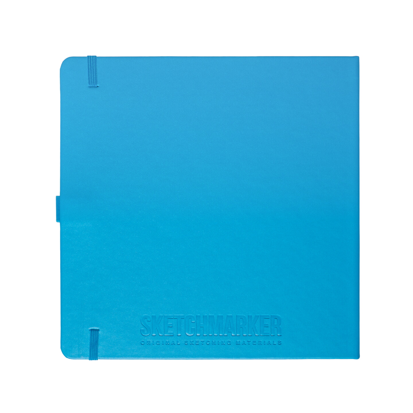 Блокнот для зарисовок Sketchmarker 140г/кв.м 20*20cм 80л твердая обложка Синий Карибский