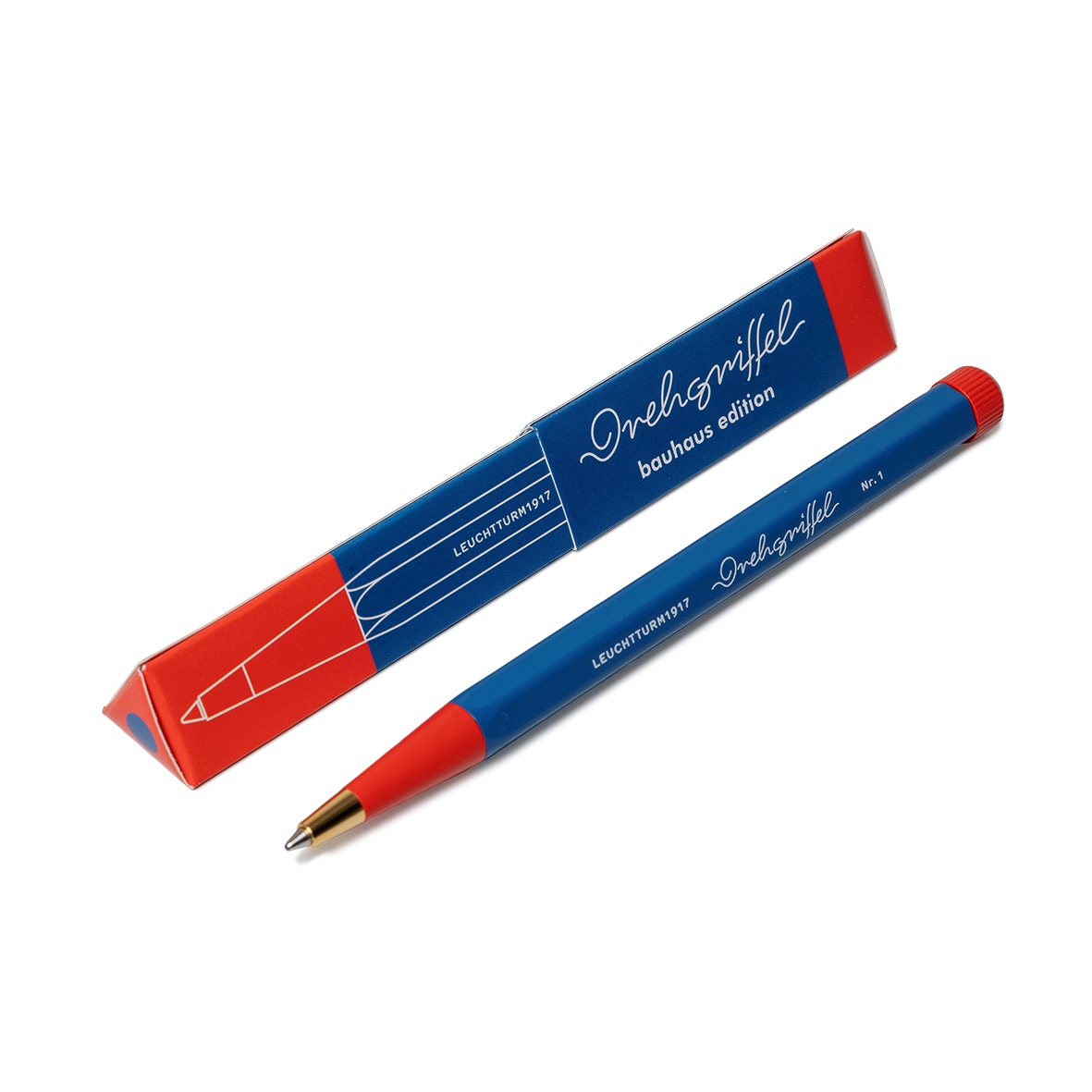 Ручка шариковая Leuchtturm1917 Bauhaus Edition чернила синие корпус Синий королевский+Красный