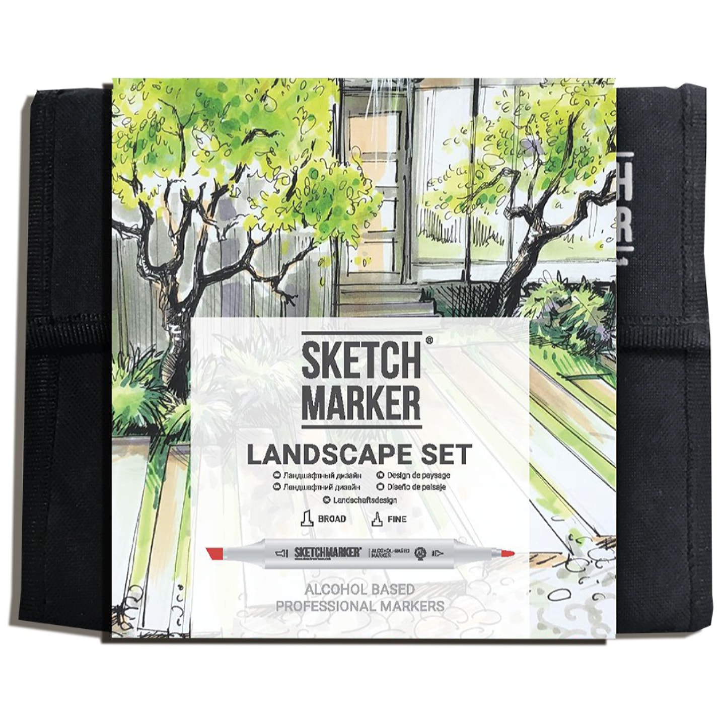 Набор маркеров SKETCHMARKER Landscape Set 36шт ландшафт + сумка органайзер