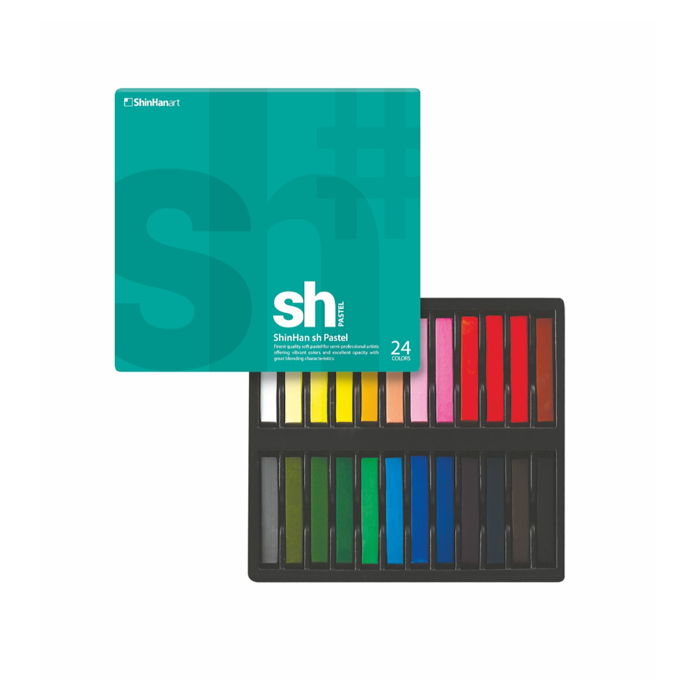 Набор сухой мягкой пастели ShinHan sh Large 24 цвета в картонной упаковке