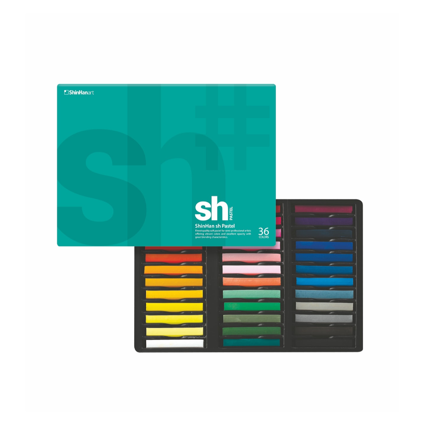 Набор сухой мягкой пастели ShinHan sh Large 36 цветов в картонной упаковке