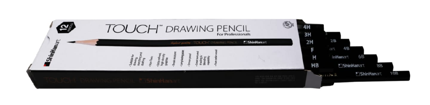 Набор чернографитных карандашей TOUCH Drawing 12 штук в картонной упаковке