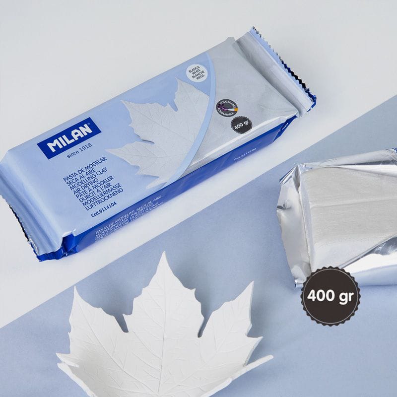 Глина для лепки MILAN цвет белый 400г в пластиковой упаковке