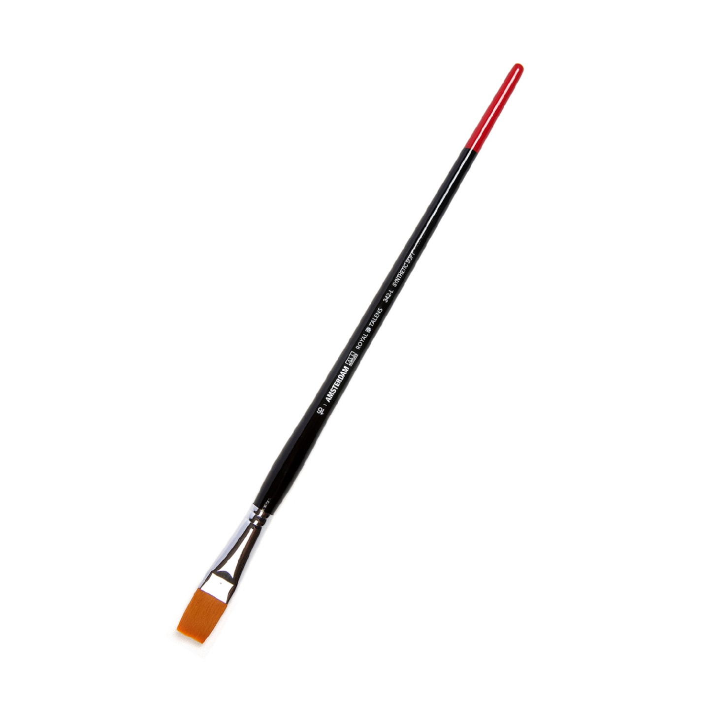 Кисть для акрила Amsterdam 342 синтетика мягкая плоская ручка длинная 2 шт/упак 13 размеров в ассортименте