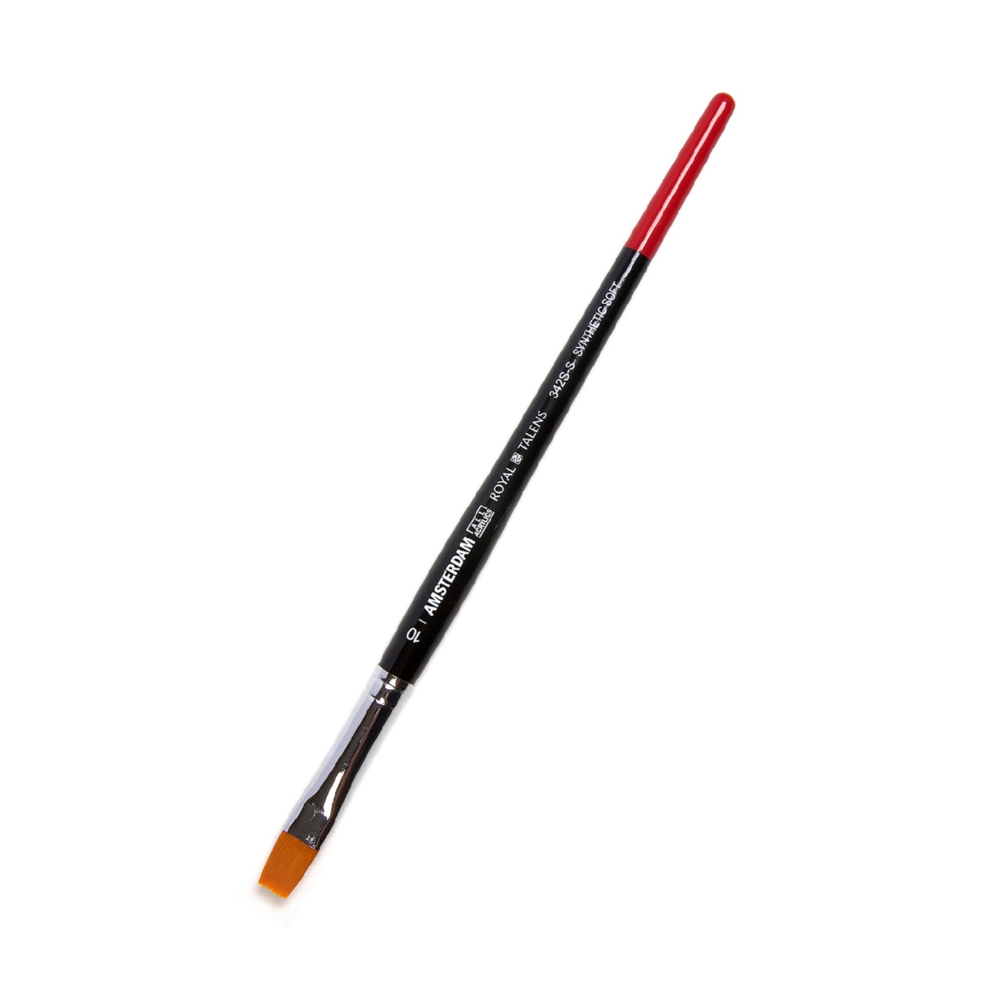 Кисть для акрила Amsterdam 342S синтетика мягкая плоская укороченная ручка короткая 5 шт/упак 15 размеров в ассортименте