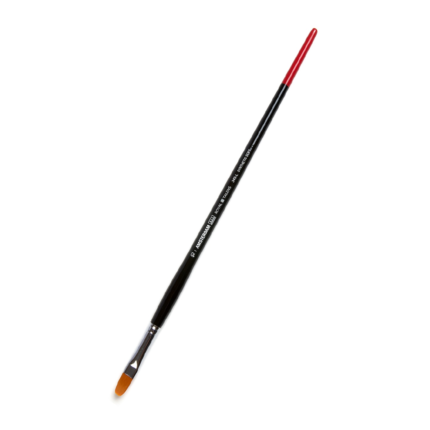 Кисть для акрила Amsterdam 343 синтетика мягкая овальная ручка длинная 5 шт/упак 15 размеров в ассортименте