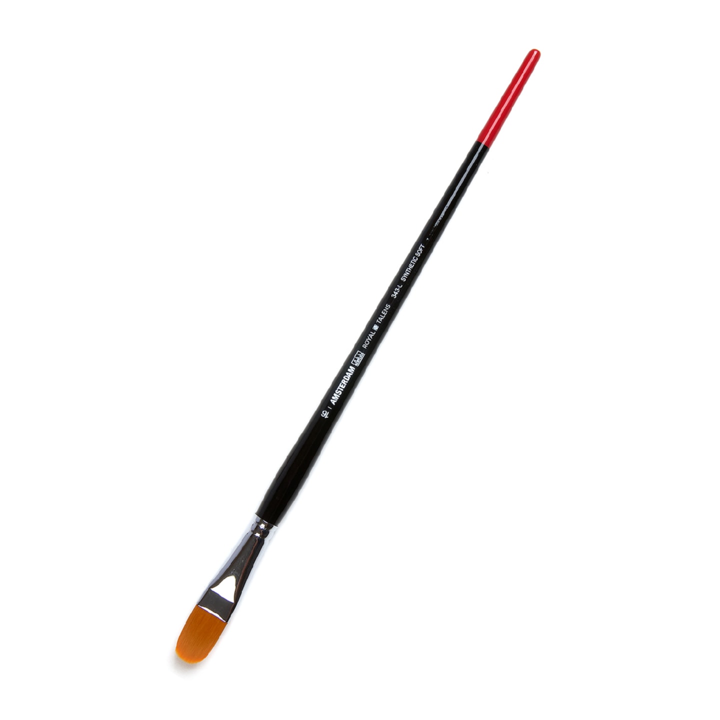 Кисть для акрила Amsterdam 343 синтетика мягкая овальная ручка длинная 2 шт/упак 15 размеров в ассортименте