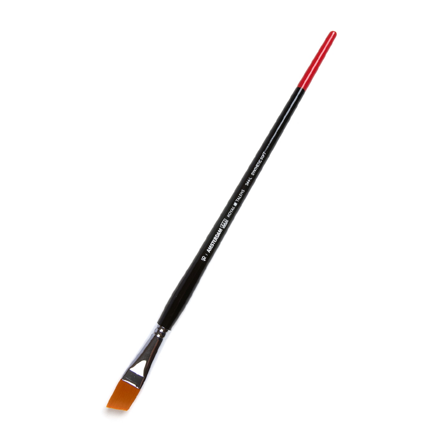 Кисть для акрила Amsterdam 344 синтетика мягкая скошенная ручка длинная 2 шт/упак 9 размеров в ассортименте