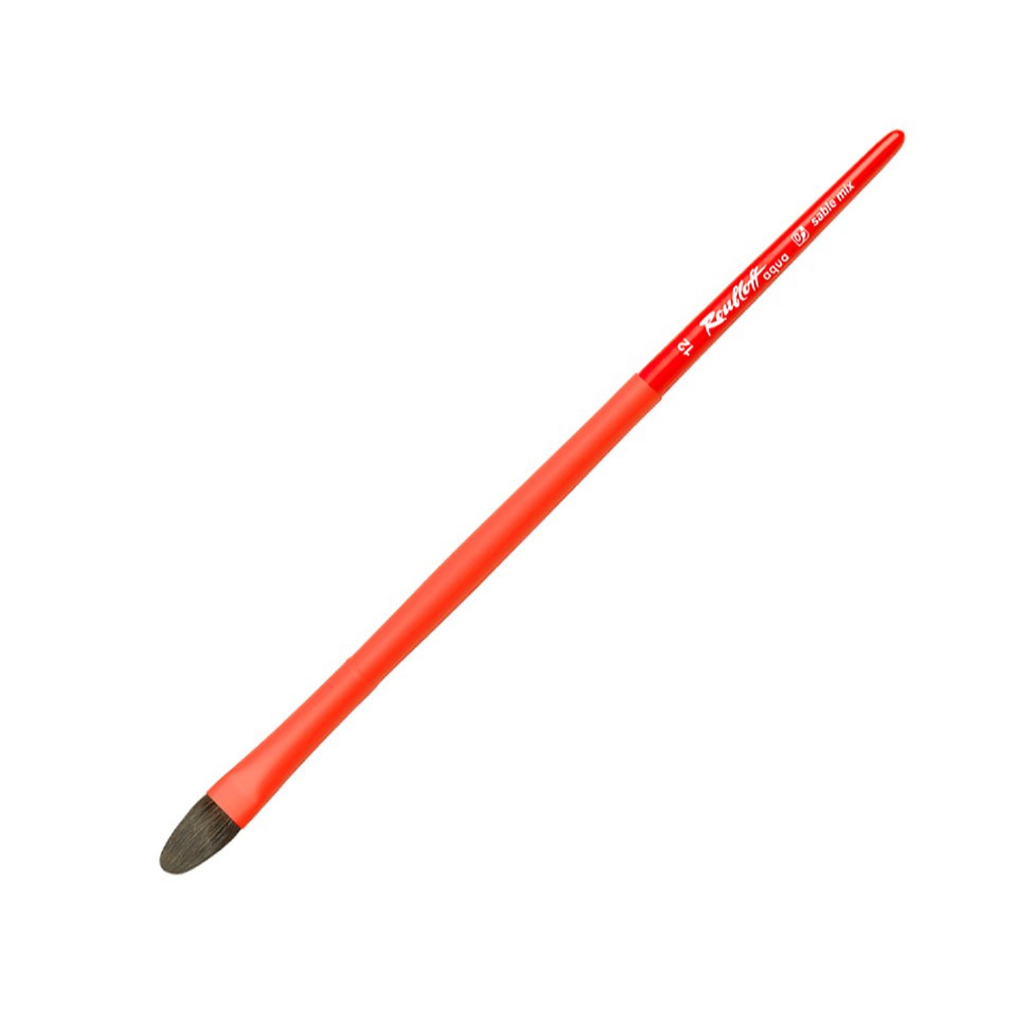 Кисть Roubloff Aqua Red oval соболь-микс овальная обойма soft-touch ручка длинная красная №12 5 шт/упак