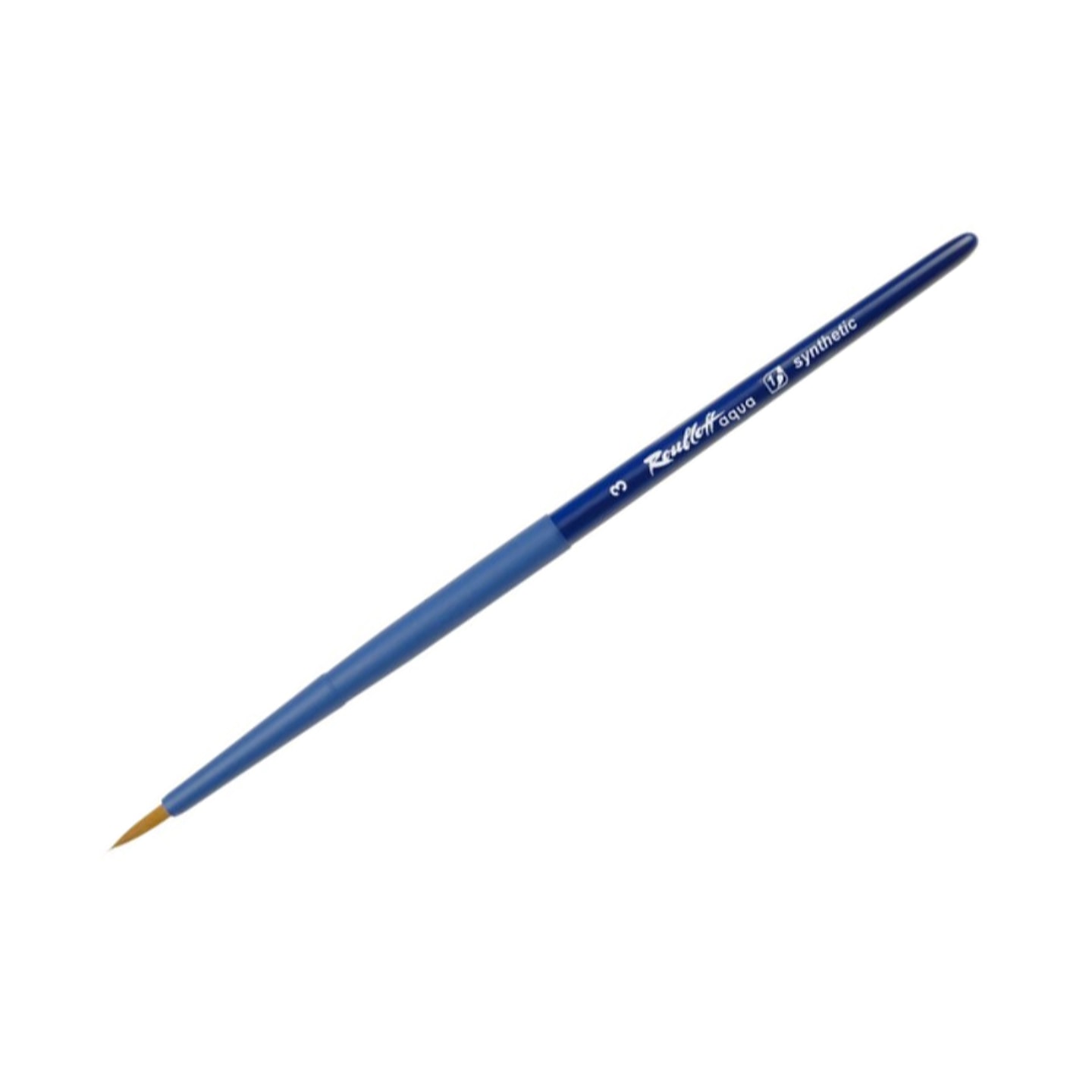 Кисть Roubloff Aqua Blue round синтетика коричн. круглая обойма soft-touch ручка короткая синяя 5 шт/упак 4 размера в ассортименте