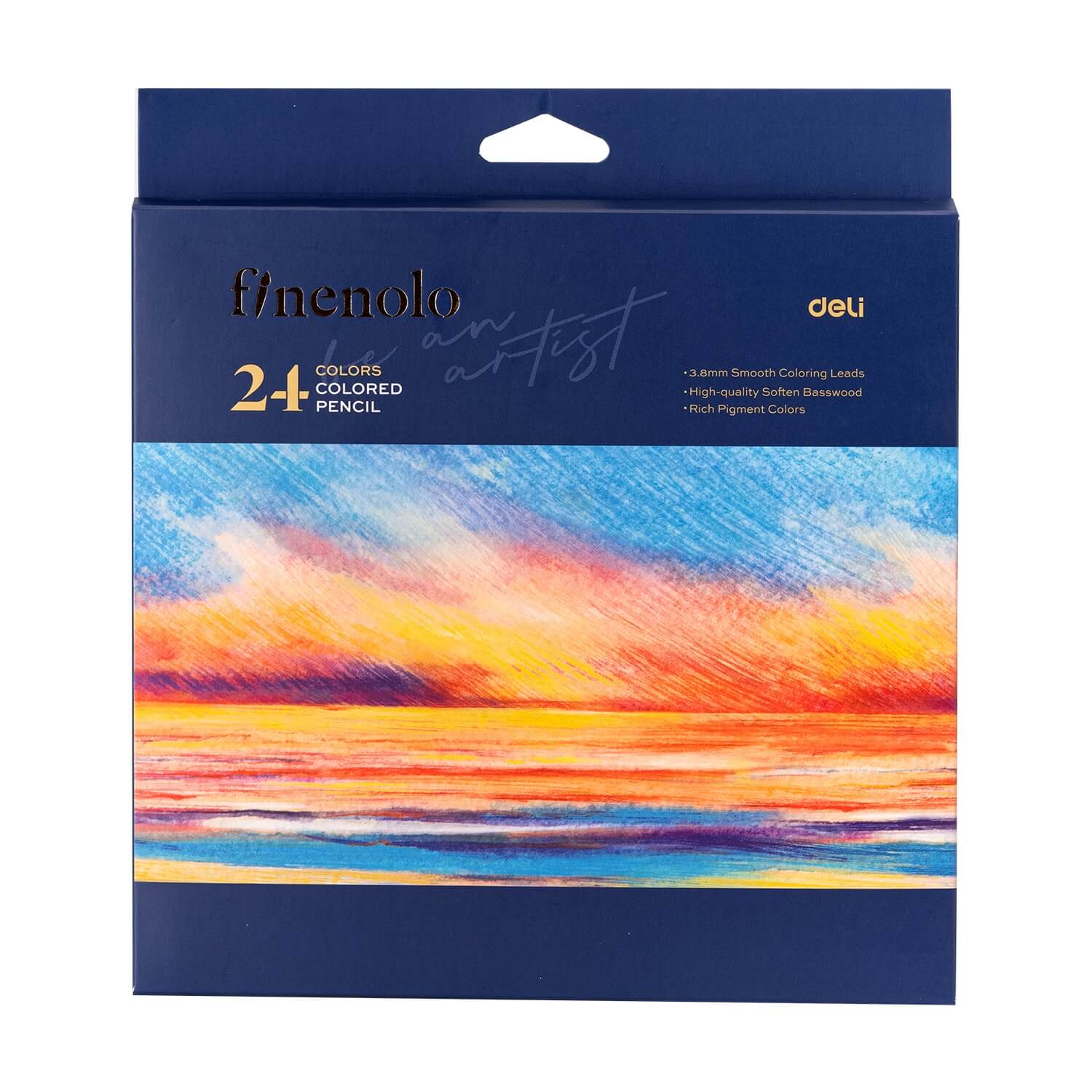 Набор цветных карандашей Finenolo 24 цвета в картонной упаковке