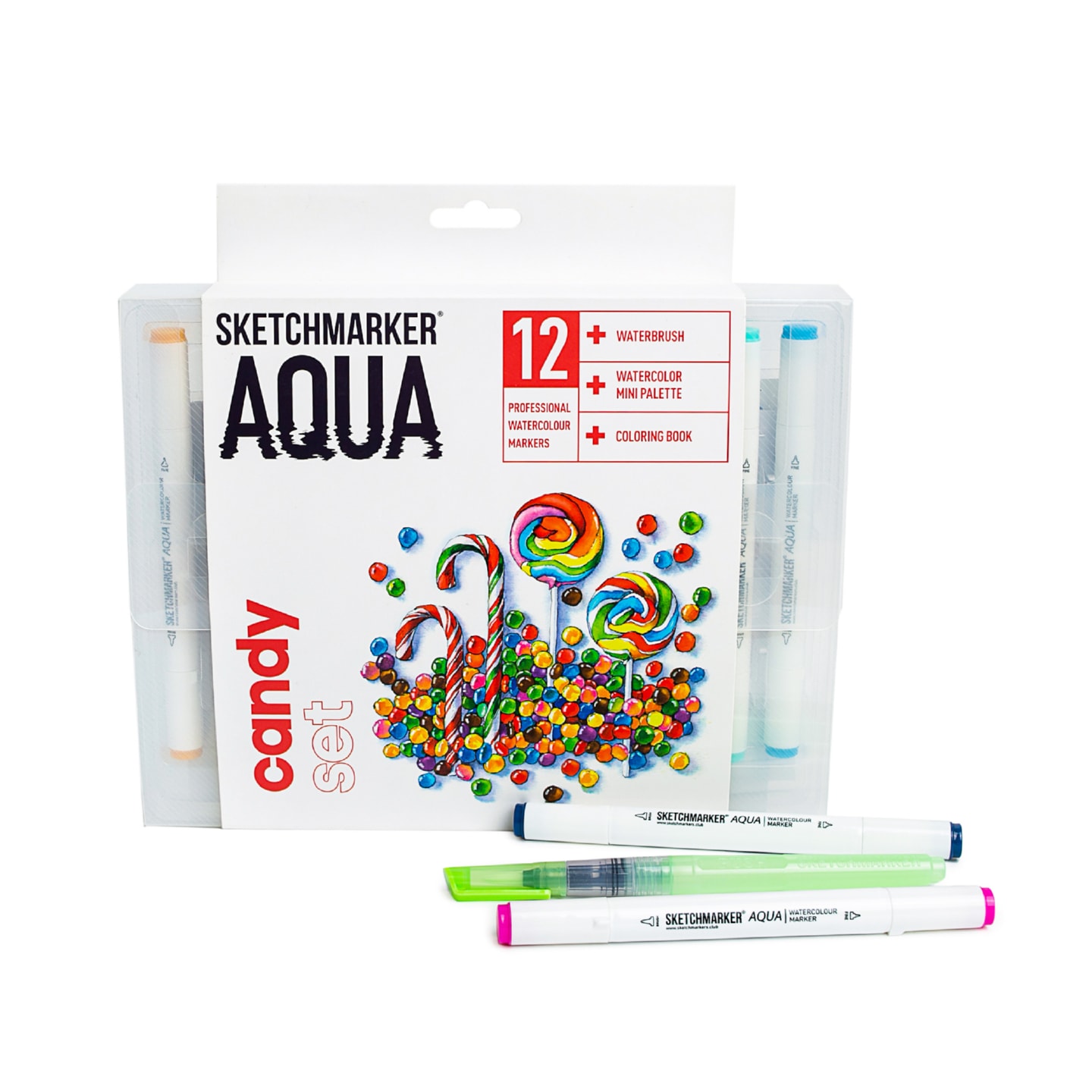 Набор акварельных маркеров SKETCHMARKER Aqua Candy Set 12цв
